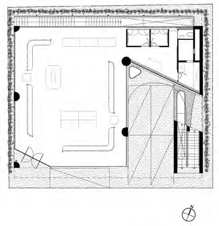 Pianta del pianterreno in corrispondenza dell’atelier