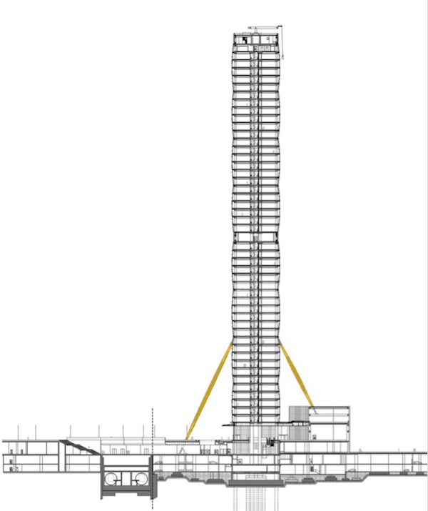 CityLife - Torre Isozaki - sezione - courtesy of webmagazine