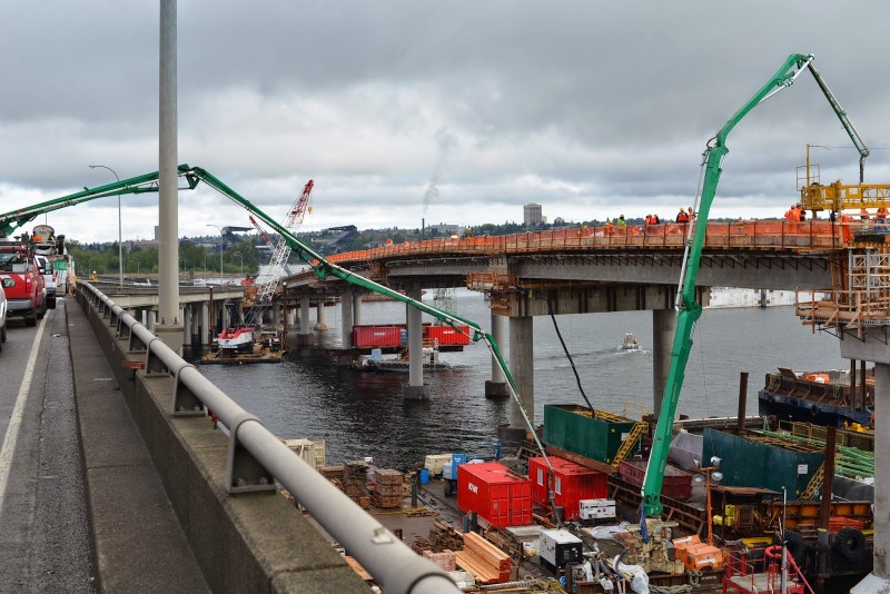 Cantiere del nuovo 520 Floating Bridge – © Washington State Department of Transportation