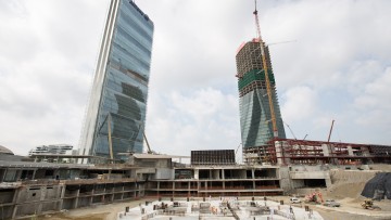 Torre Libeskind di CityLife a Milano: la posa della prima pietra
