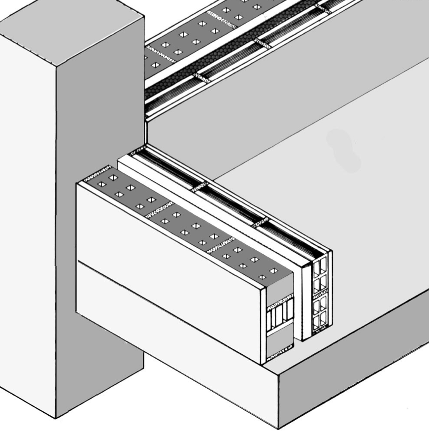Franco 11_FIG 2_Schema del tamponamento in muratura cava usato nel piano di ricostruzione INA-Casa (Disegno S. Lanzu)