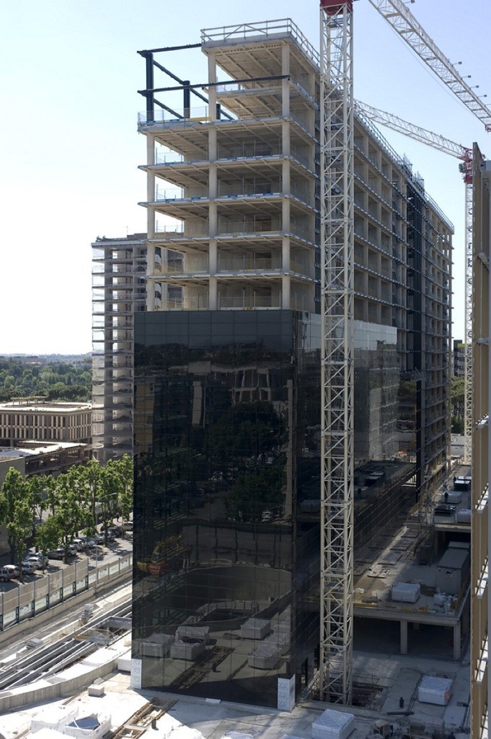 Il fabbricato in corso di realizzazione