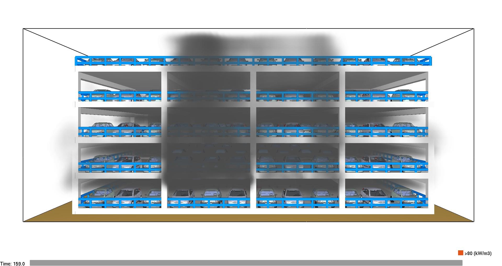 Figura 12. Scenario base, propagazione dei fumi