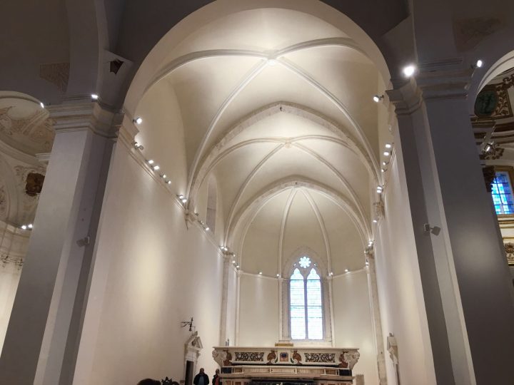 Consolidamento delle volte a crociera dell’abside