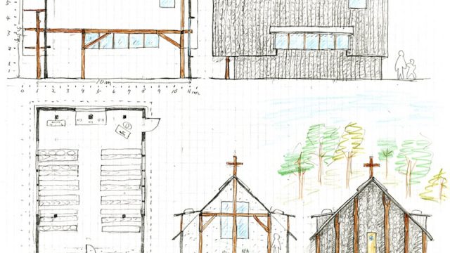 Gli schizzi del progetto LignoAlp