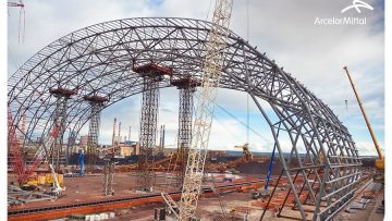 Ex Ilva, completato il primo arco di copertura dei parchi minerali