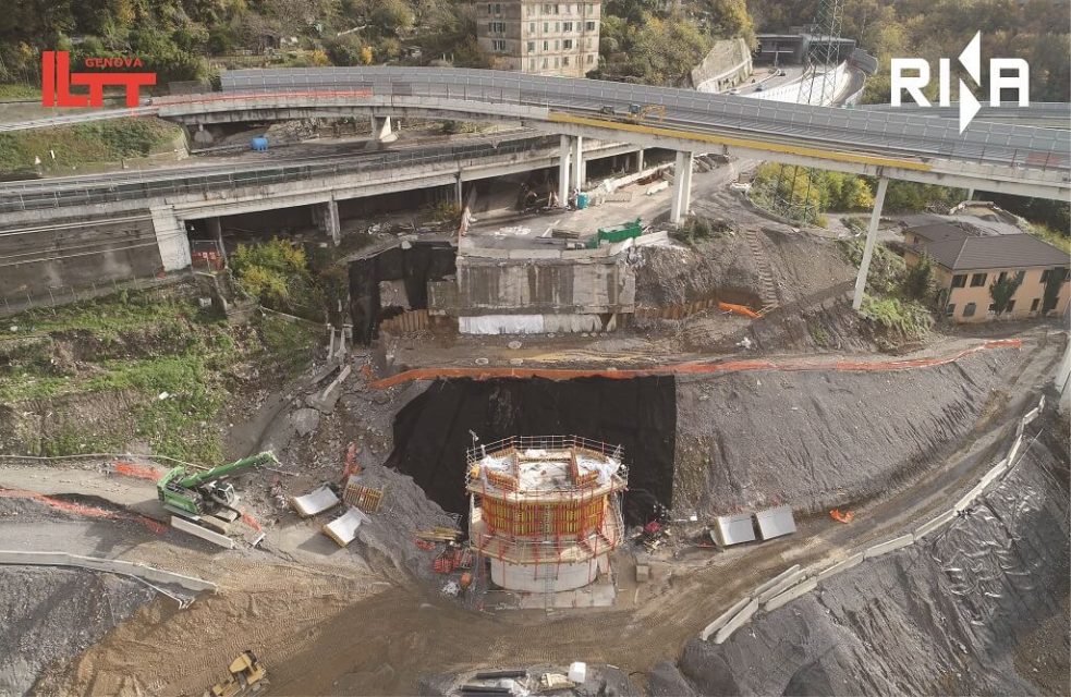 cantiere viadotto polcevera gru