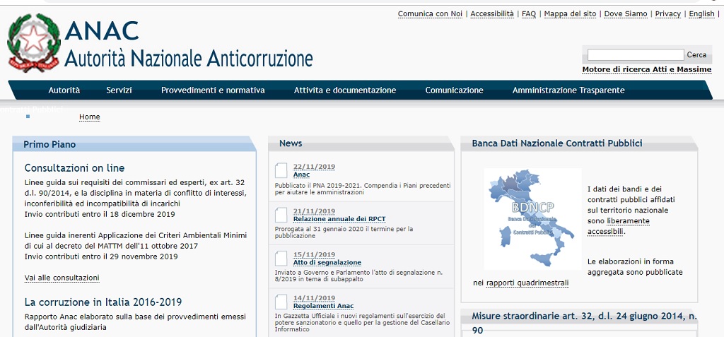 Amministrazione trasparente, più accessi ai siti istituzionali