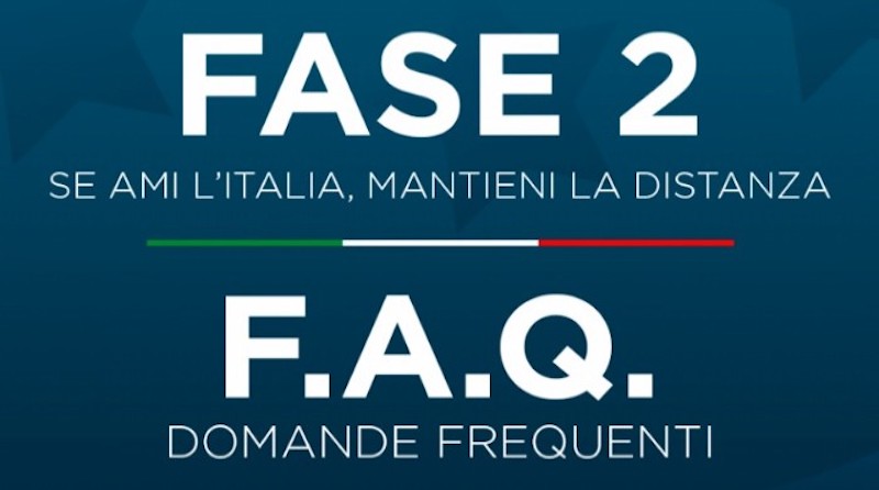 Dpcm 26 aprile 2020 e Fase 2: le FAQ del Governo