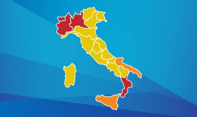 mappa italia zone dpcm 3 novembre lockdown
