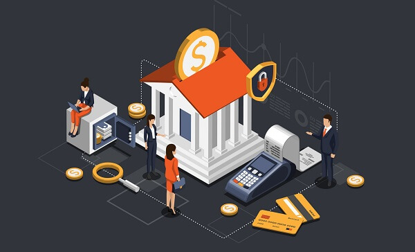 commercialisti banca concept grafico