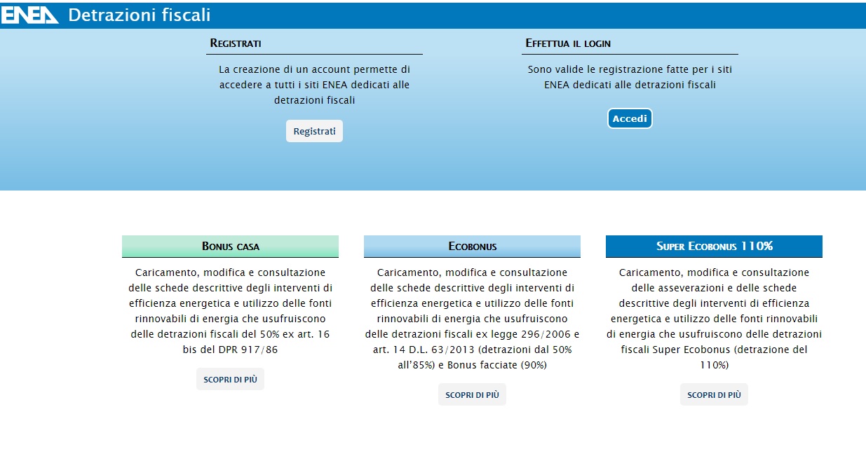 Ecobonus e bonus casa 2021, online i siti ENEA per l’invio dei dati