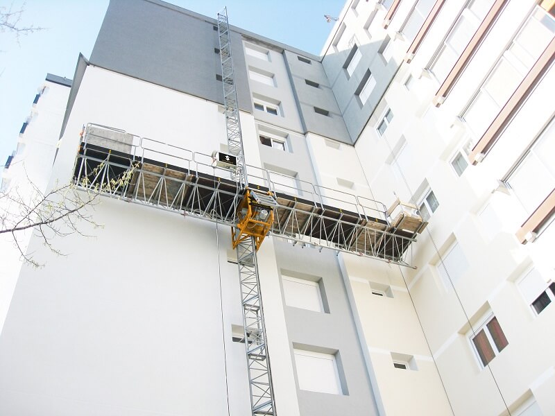 ponteggi elettrici edificio