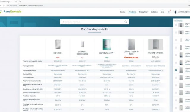 superbonus schermata paesenergia prodotti