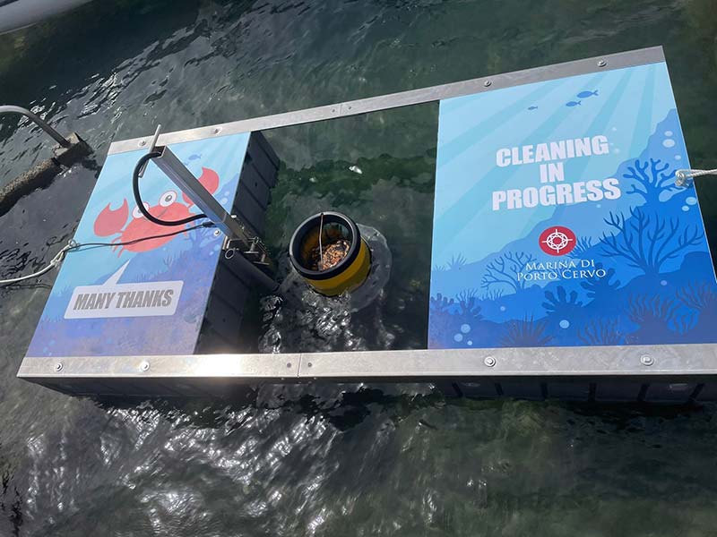 Seabin, i cestini galleggianti per i rifiuti in mare arrivano a Porto Cervo