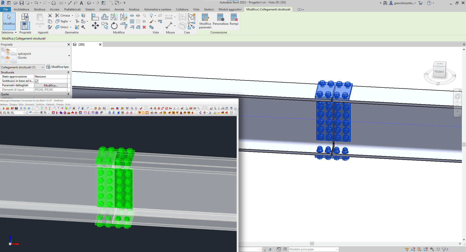 Connessioni in acciaio in ambito BIM