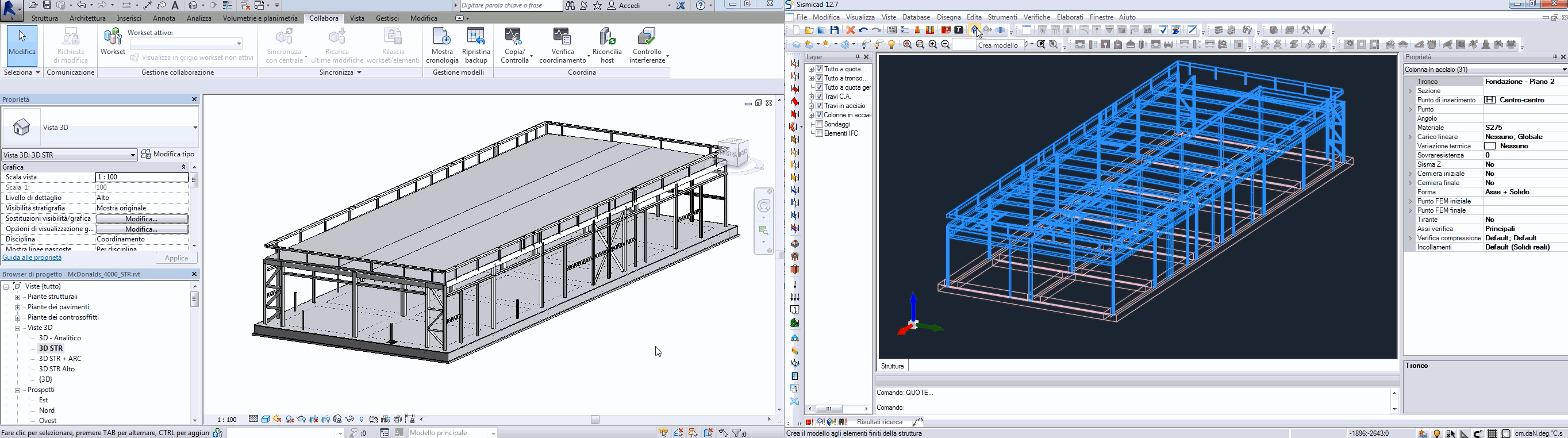 connessioni acciaio bim