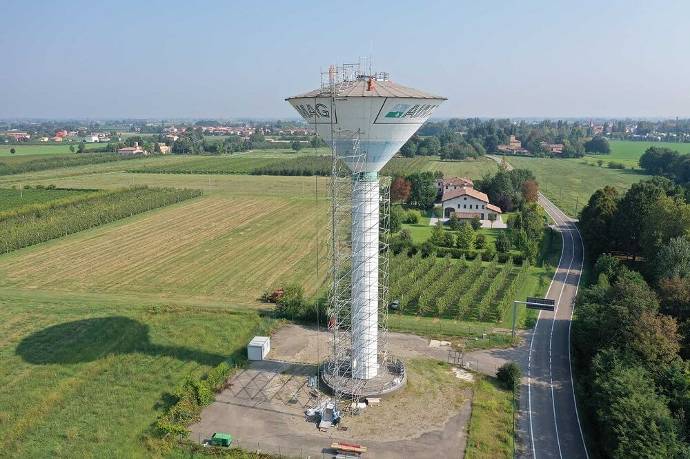 ponteggi ad hoc torre piezometrica impalcatura