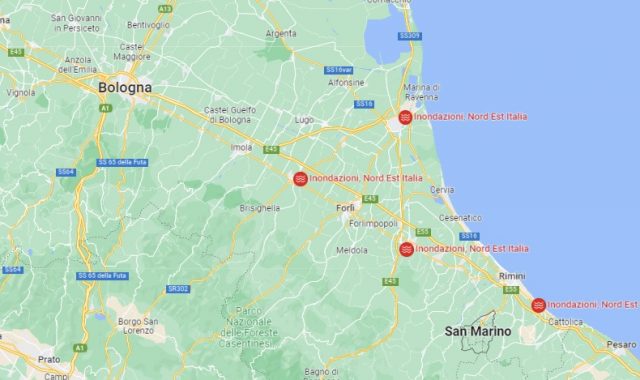 mappa alluvione in emilia romagna