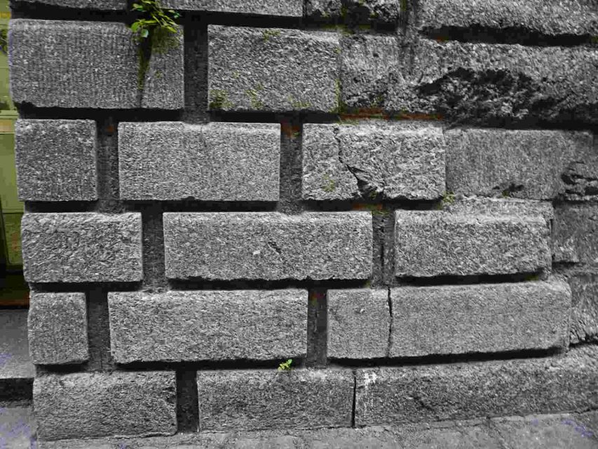 particolare basamento torre azzoguidi bologna