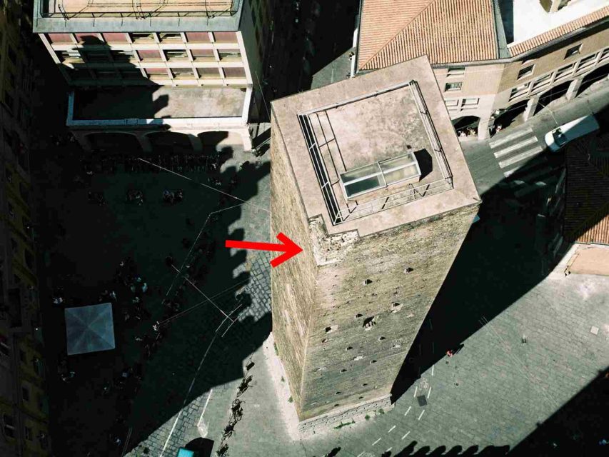 torre garisenda vista dall'alto