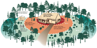 incendi california los angeles wildfires protezione incendi interfaccia illustrazione 