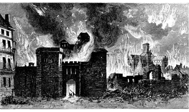 incendi california los angeles wildfires incendio londra 1666 illustrazione bianco nero